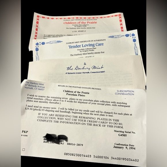 TENDER LOVING CARE BY PERILLO 23 kt Porcelain PLATE 75 firing daysonly.VTG - Picture 4 of 5